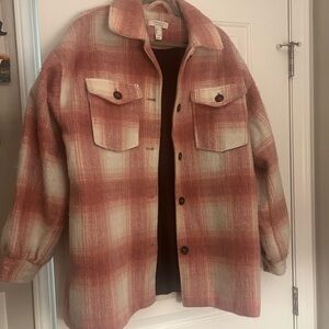 Plaid Button-Up Shacket